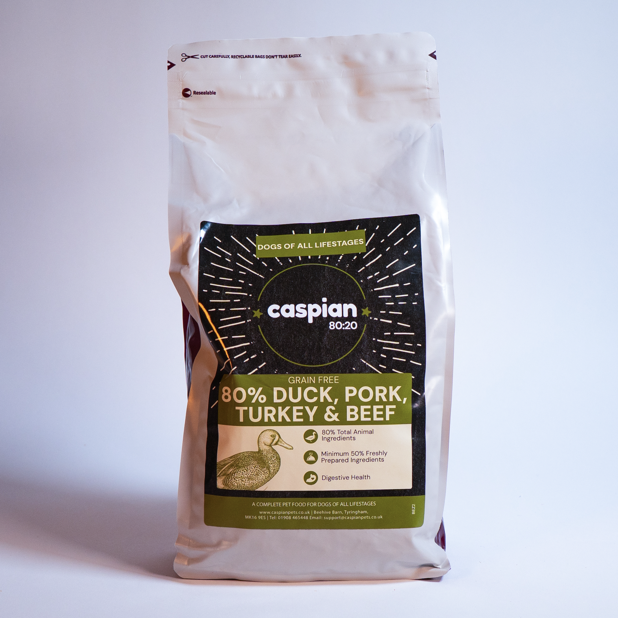 80% Duck, Pork, Turkey & Beef Complete Grain Free Dog Food