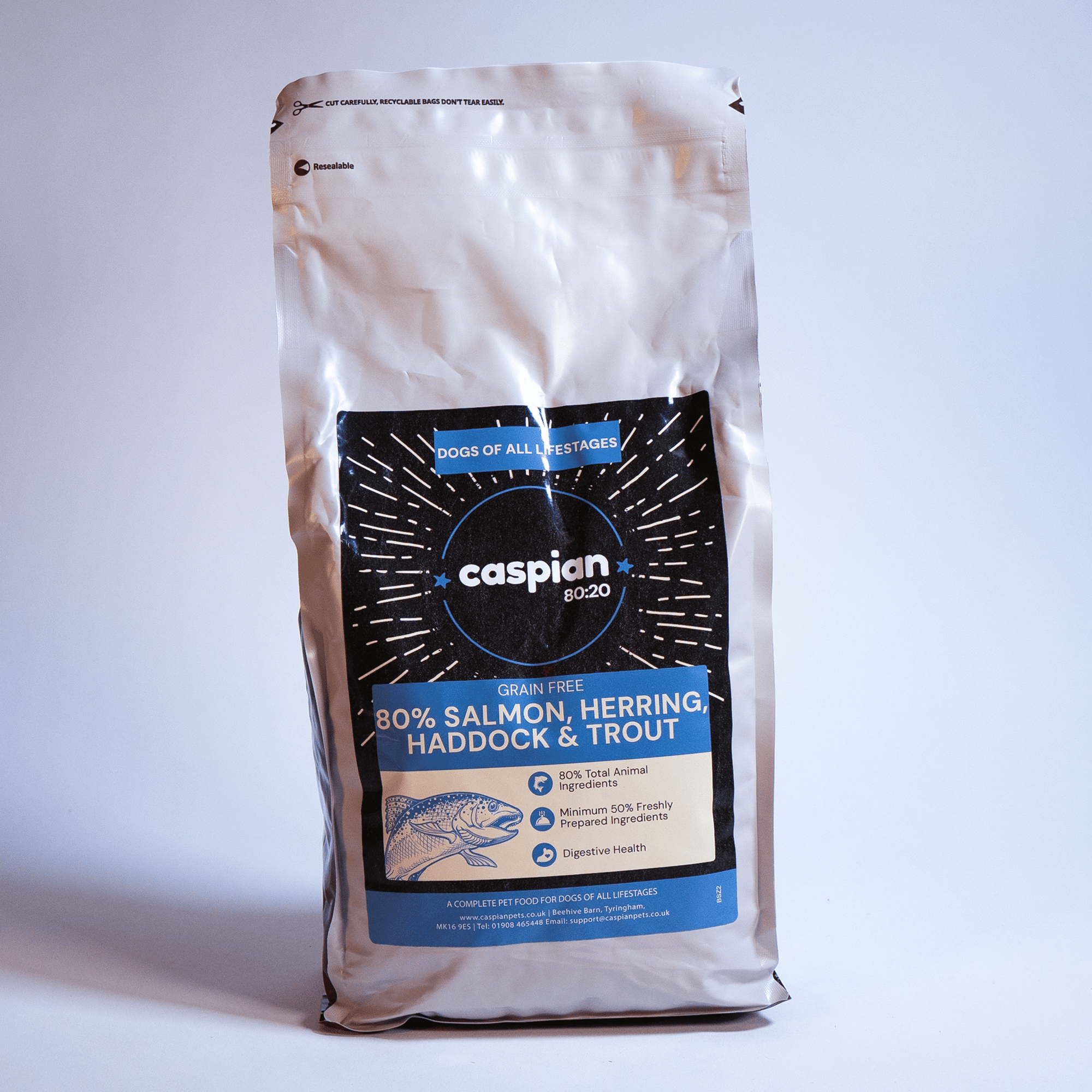 80% Salmon, Herring, Haddock and Trout Complete Grain Free Dog Food