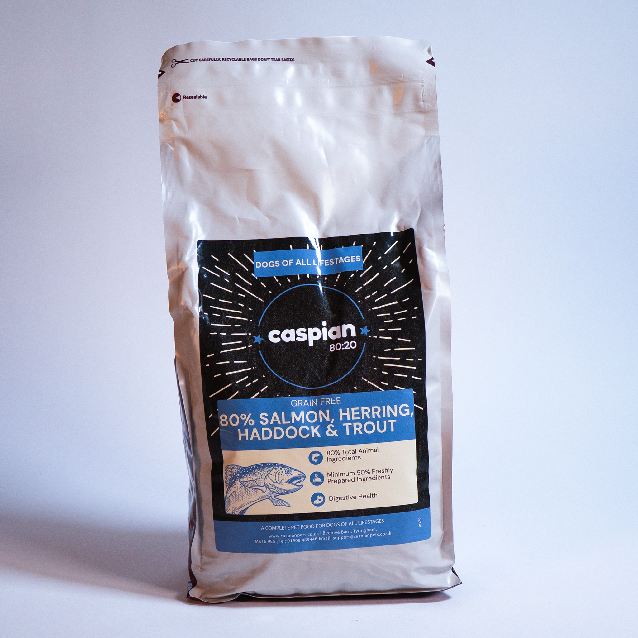 80% Salmon, Herring, Haddock and Trout Complete Grain Free Dog Food