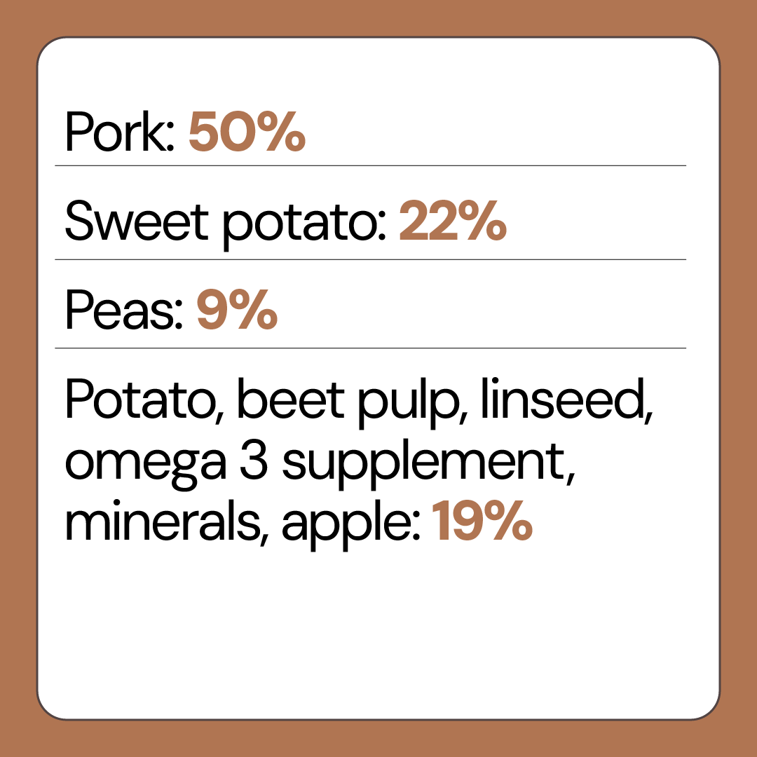 Pork with Sweet Potato Grain Free Dog Food for Adult Dogs