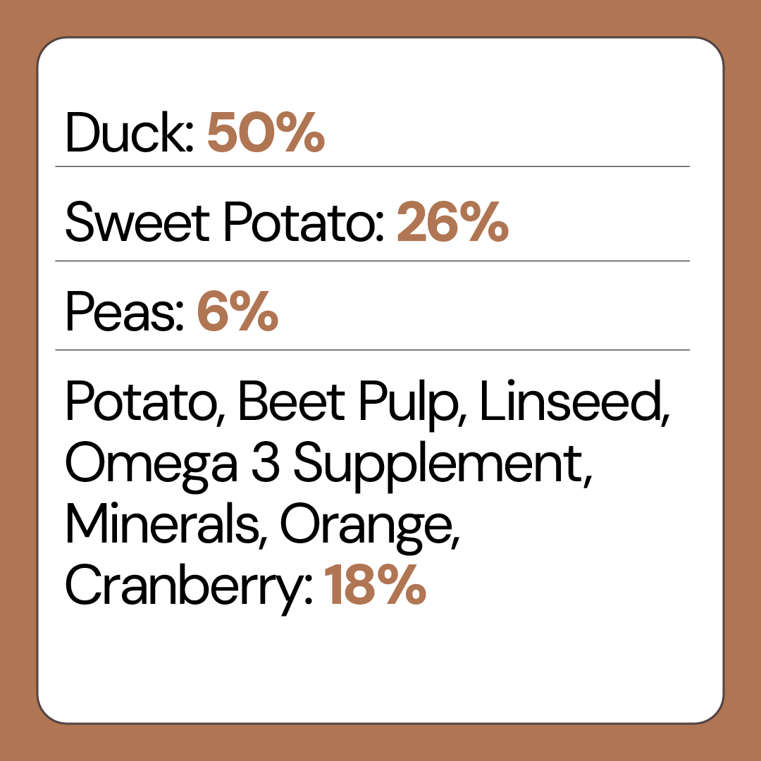 Duck with Sweet Potato Grain Free Dog Food for Adult Dogs